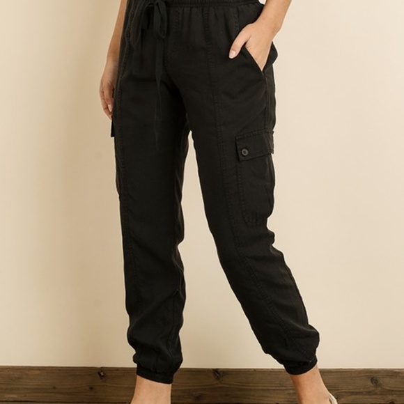 Mineral Wash Black Jogger Pants - Picture 4 of 5